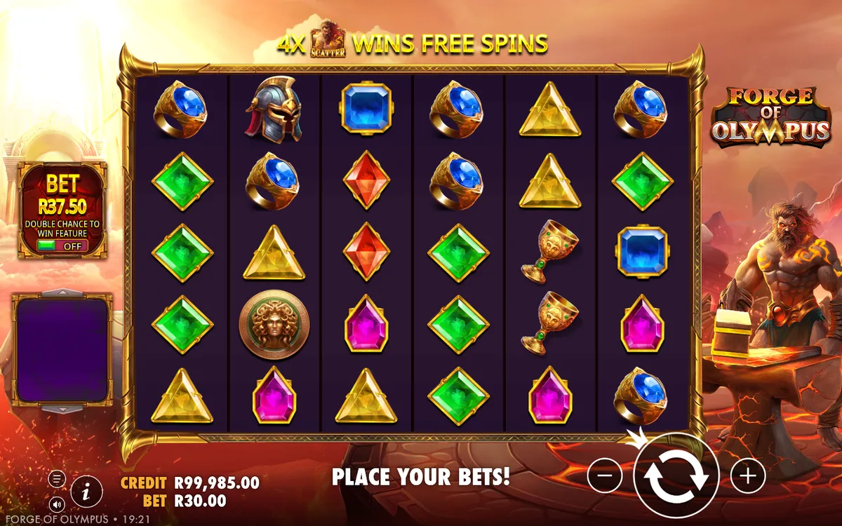 Forge of Olympus free spins feature