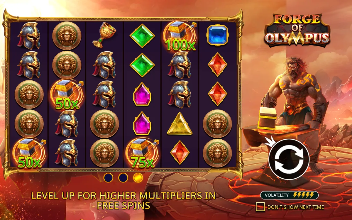 Forge of Olympus paytable and symbols